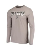 Men's Concepts Sport Gray, Black San Antonio Spurs Long Sleeve T-shirt and Pants Sleep Set