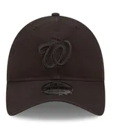 Men's New Era Washington Nationals Black on Black Core Classic 2.0 9TWENTY Adjustable Hat