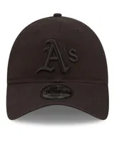 Men's New Era Oakland Athletics Black on Black Core Classic 2.0 9TWENTY Adjustable Hat