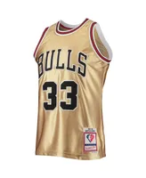 Men's Mitchell & Ness Scottie Pippen Gold Chicago Bulls 75th Anniversary 1997-98 Hardwood Classics Swingman Jersey