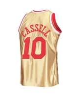 Men's Mitchell & Ness Sam Cassell Gold Houston Rockets 75th Anniversary 1993-94 Hardwood Classics Swingman Jersey