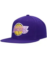 Men's Mitchell & Ness Purple Los Angeles Lakers Hardwood Classics Snapback Hat