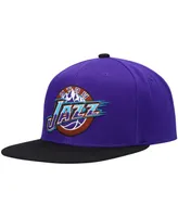 Men's Mitchell & Ness Purple and Black Utah Jazz Hardwood Classics Snapback Hat