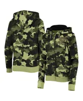 Women's New Era Green Chicago Cubs 2022 Mlb Armed Forces Day Camo Full-Zip Hoodie