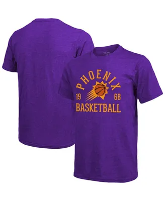 Men's Majestic Threads Heathered Purple Phoenix Suns Ball Hog Tri-Blend T-shirt