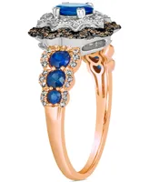 Le Vian Chocolatier Blueberry Sapphire (1 ct. t.w.) & Diamond (3/8 ct. t.w.) in 14k Rose & White Gold