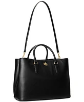 Lauren Ralph Women's Full-Grain Smooth Leather Large Marcy Satchel