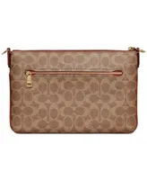 Coach Signature Coated Canvas Polly Crossbody