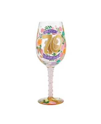 Lolita Happy 70th Birthday Wine Glass, 15 oz