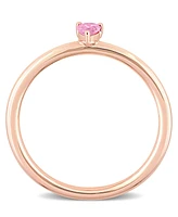 Pink Sapphire (1/4 ct. t.w.) Pear Stackable Ring 10K Rose Gold