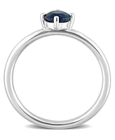 Sapphire (5/8 ct. t.w.) Solitaire Stackable Ring 10K White Gold