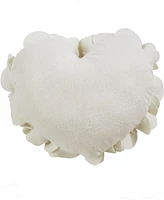 Saro Lifestyle Felt Heart Design Decorative Pillow, 13" x 13"