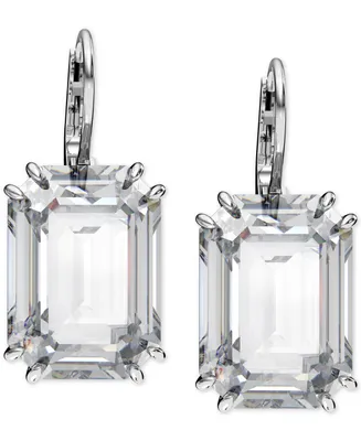 Swarovski Octagon Crystal Drop Earrings