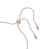 Swarovski Rose Gold-Tone Pave Swan Heart Slider Bracelet - Rose Gold