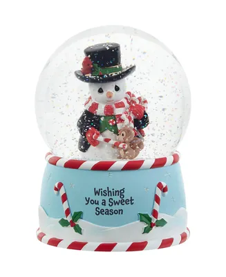 Precious Moments 221103 Wishing You a Sweet Season Annual Snowman Musical Resin, Glass Snow Globe