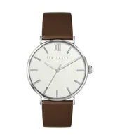 Ted Baker Men's Phylipa Brown Leather Strap Watch 43mm