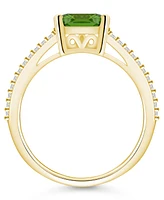 Macy's Peridot and Diamond Accent Ring 14K Yellow Gold