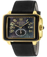 Gevril Women's Bari Enamel Swiss Quartz Italian Leather Strap Watch 34mm