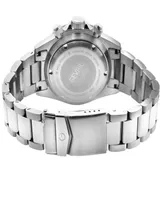 Gevril Women's Wall Street Chrono Men's Swiss Automatic Silver-Tone Stainless Steel Bracelet Watch 43mm