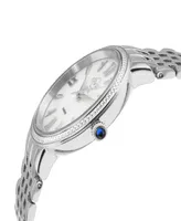 Gevril Women's Genoa Swiss Quartz Silver-Tone Stainless Steel Bracelet Watch 36mm - Silver