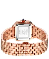 Gevril Women's Milan Swiss Quartz Rose Stainless Steel Bracelet Watch 27.5mm