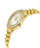 Gevril Women's Turin Swiss Quartz Gold-Tone Stainless Steel Bracelet Watch 32mm