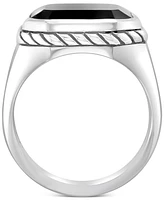 Effy Men's Onyx Ring in Sterling Silver