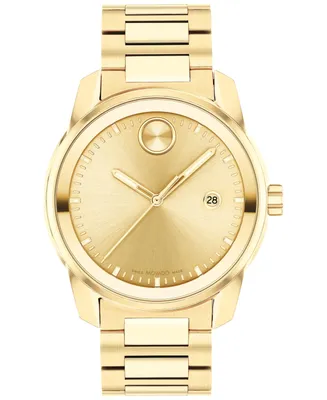 Movado Men's Swiss Bold Verso Gold Ion-Plated Steel Bracelet Watch 42mm