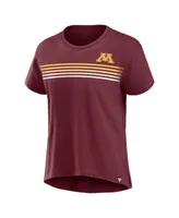 Women's Fanatics Maroon Minnesota Golden Gophers Tie Breaker T-shirt