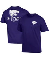 Men's Champion Purple Kansas State Wildcats Stack 2-Hit T-shirt