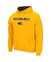 Men's Colosseum Gold Southern Miss Golden Eagles Arch and Logo Pullover Hoodie