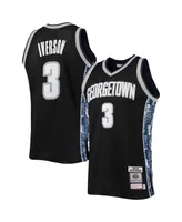 Men's Mitchell & Ness Allen Iverson Black Georgetown Hoyas 1995-96 Authentic Throwback Jersey