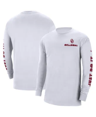 Men's Nike White Oklahoma Sooners Heritage Max 90 Long Sleeve T-shirt