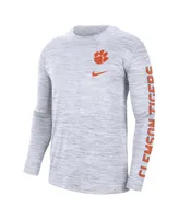 Men's Nike White Clemson Tigers Velocity Legend Team Performance Long Sleeve T-shirt