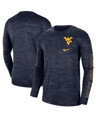 Men's Nike Navy West Virginia Mountaineers Velocity Legend Team Performance Long Sleeve T-shirt