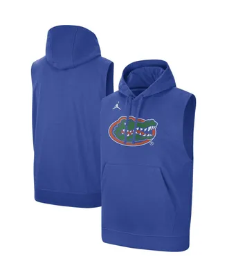 Men's Jordan Royal Florida Gators Logo Performance Sleeveless Pullover Hoodie