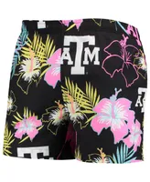 Men's Foco Black Texas A&M Aggies Neon Floral Swim Trunks