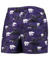 Men's Foco Purple Kansas State Wildcats Island Palm Swim Trunks