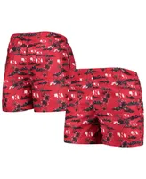 Men's Foco Scarlet Nebraska Huskers Island Palm Swim Trunks