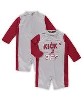 Infant Unisex Gray and Crimson Alabama Tide Wave Runner Wetsuit