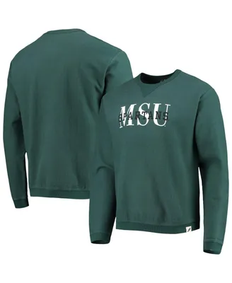Men's League Collegiate Wear Green Michigan State Spartans Timber Pullover Sweatshirt