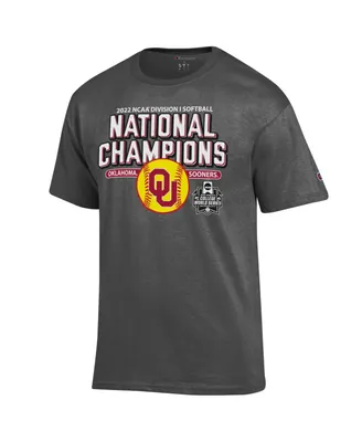 Men's Champion Charcoal Oklahoma Sooners 2022 Ncaa Softball Women's College World Series Champions Locker Room T-shirt