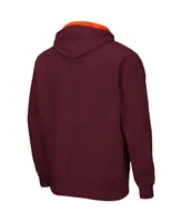 Men's Colosseum Maroon Virginia Tech Hokies Big and Tall Full-Zip Hoodie