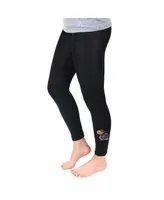 Women's ZooZatz Black Kansas Jayhawks Fleece Leggings