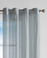 Nautica Cordelia Crushed Sheer Grommet Window Curtain Wide Panel Pair, 52" x 63"