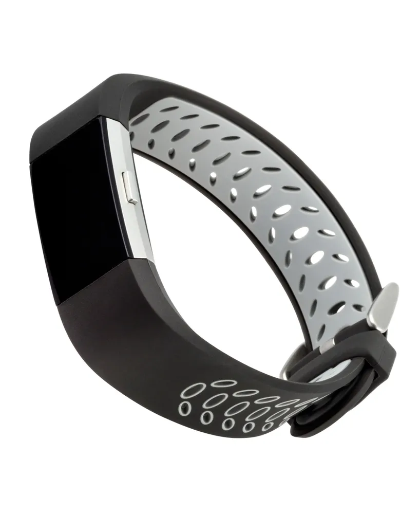 WITHit and Gray Premium Sport Silicone Band Compatible with the Fitbit Charge