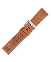 WITHit Brown Premium Leather Band with White Stitching and Black Premium Woven Nylon Band Set, 2 Piece Compatible with the Fitbit Versa and Fitbit Ver