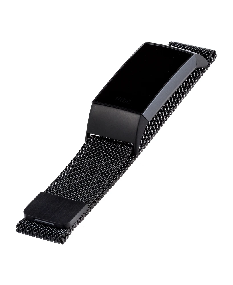 WITHit Black Stainless Steel Mesh Band designed for Fitbit Charge 3 & 4