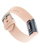 WITHit Gray Smooth, Light Pink Smooth and Navy Smooth Silicone Band Set, 3 Piece Compatible with the Fitbit Versa and Fitbit Versa 2