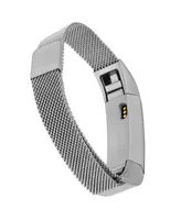 WITHit Silver-Tone Stainless Steel Mesh Band Compatible with the Fitbit Alta and Fitbit Alta Hr - Silver